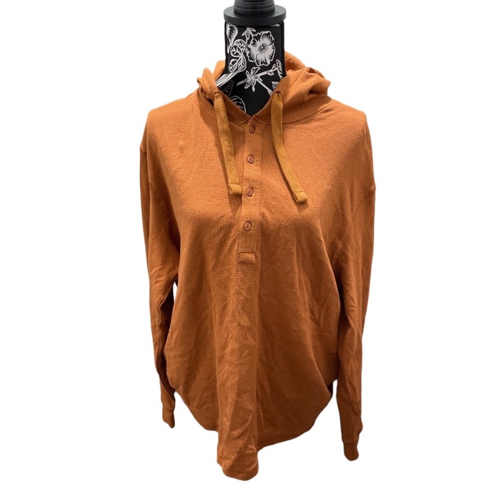 NWT - Men’s Burnt Orange Waffle Henley Shirt